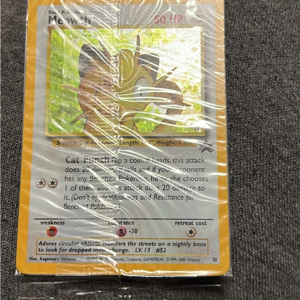 Mint MEOWTH PROMO IN ORIGINAL PLASTIC